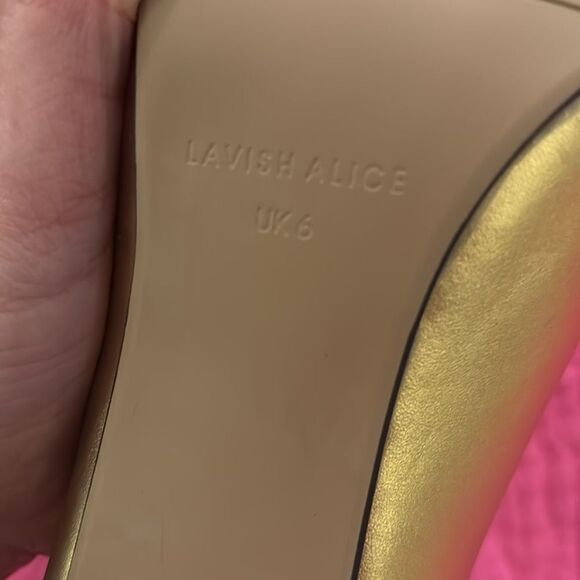 Lavish Alice gold ankle boots with clear inserts, US8 - Picture 9 of 10